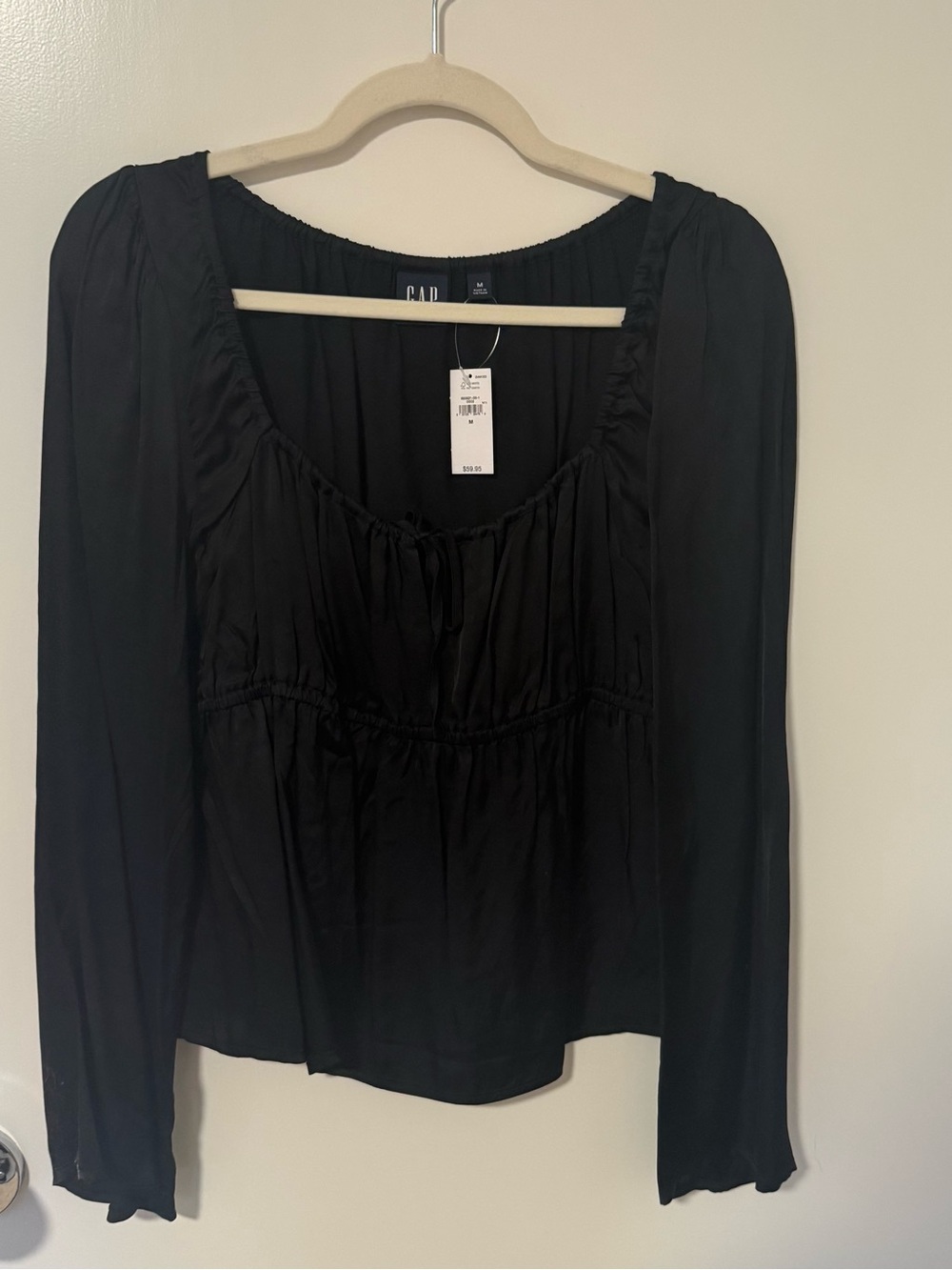 GAP Black Long-Sleeve Blouse